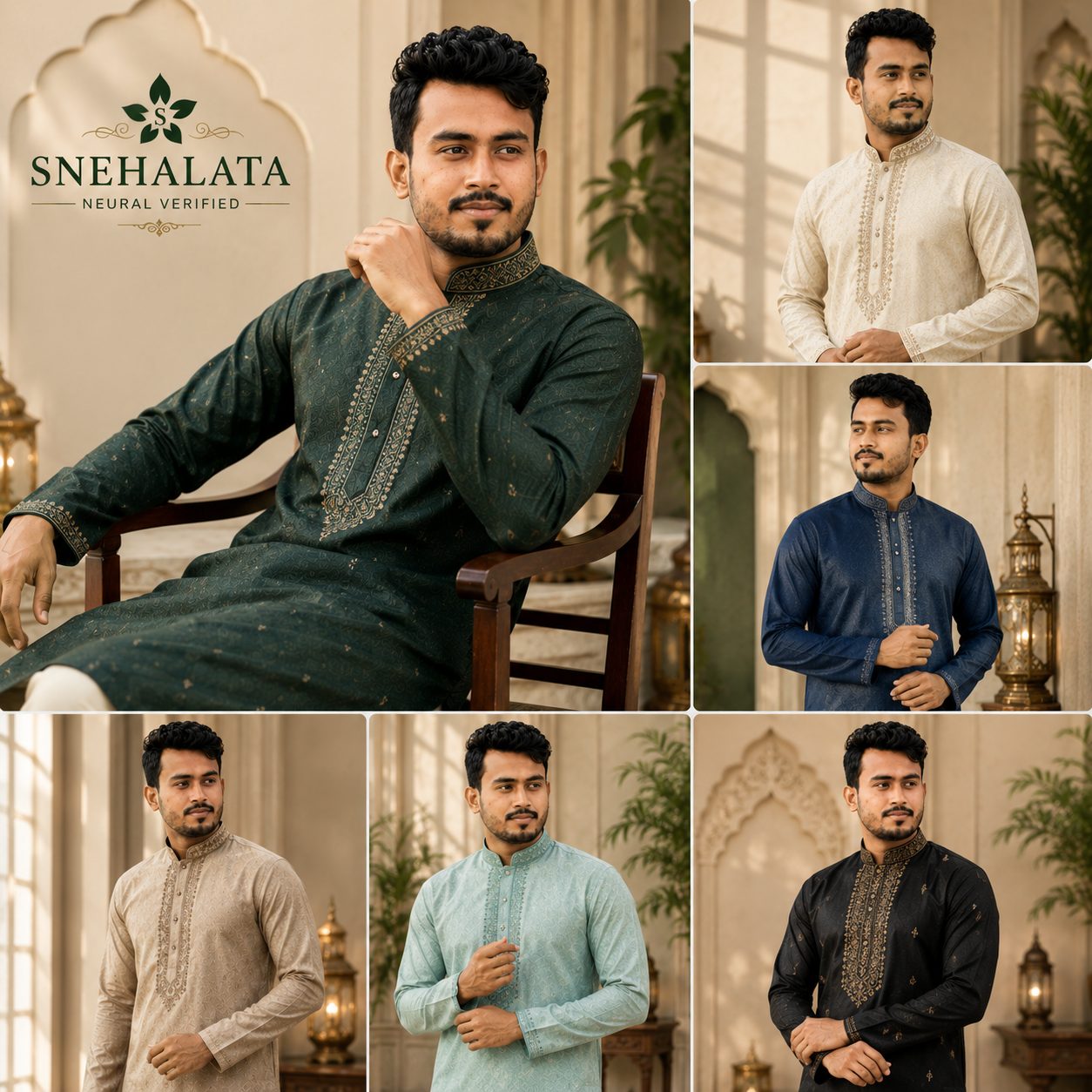 Premium Embroidered Men's Panjabi Collection by Snehalata
