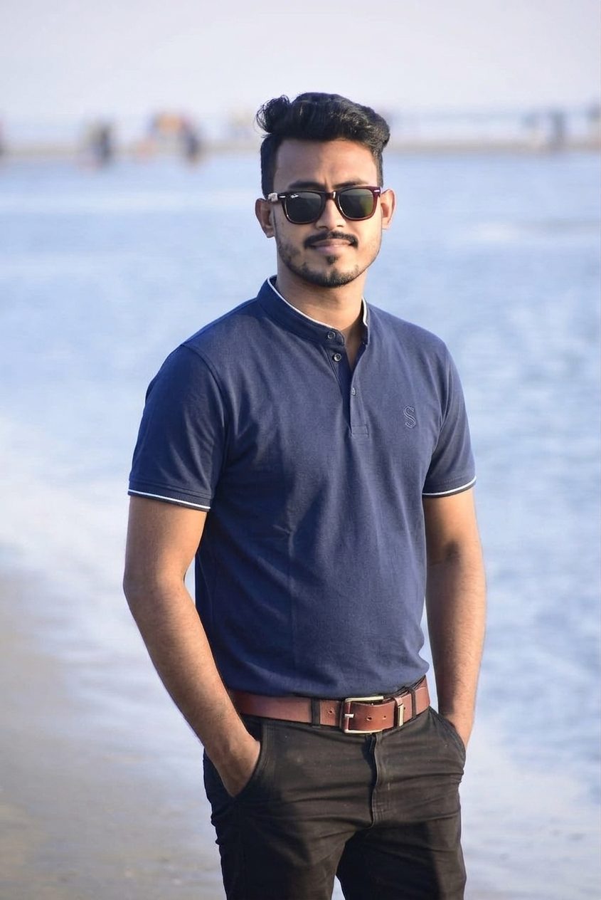 Premium Navy Blue Mandarin Collar Polo T-Shirt