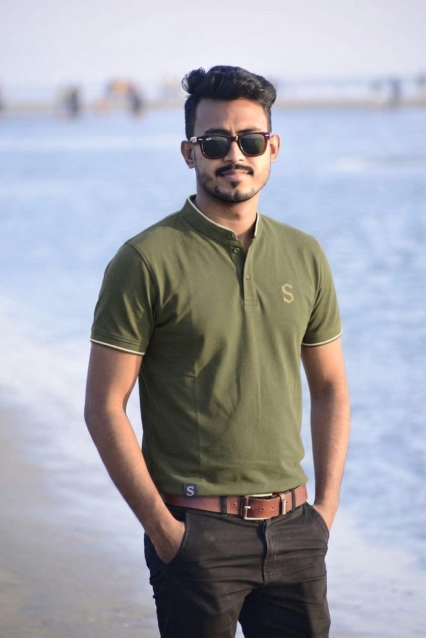 Premium Olive Green Mandarin Collar Polo