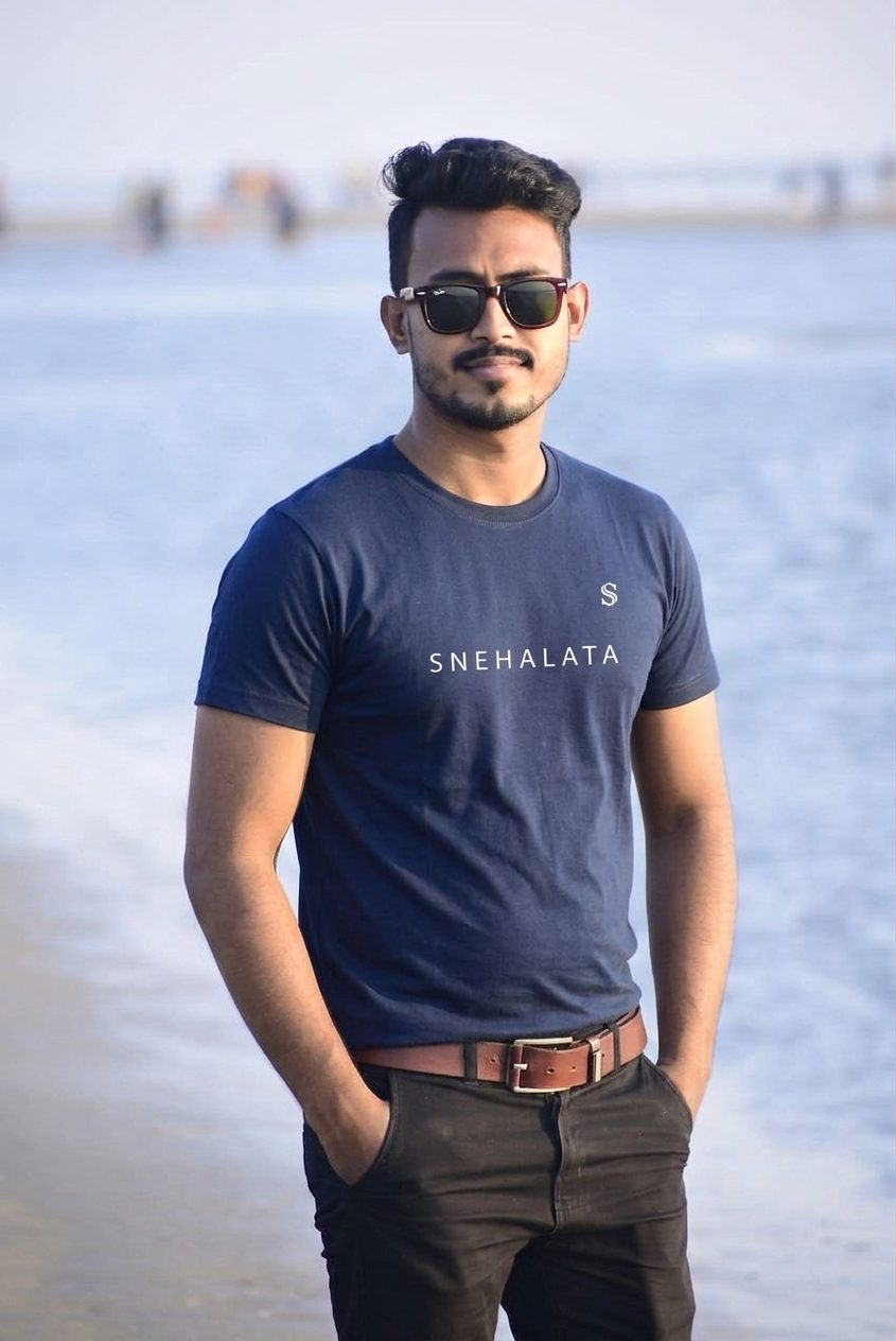 Snehalata Signature Navy Blue Premium Cotton T-Shirt