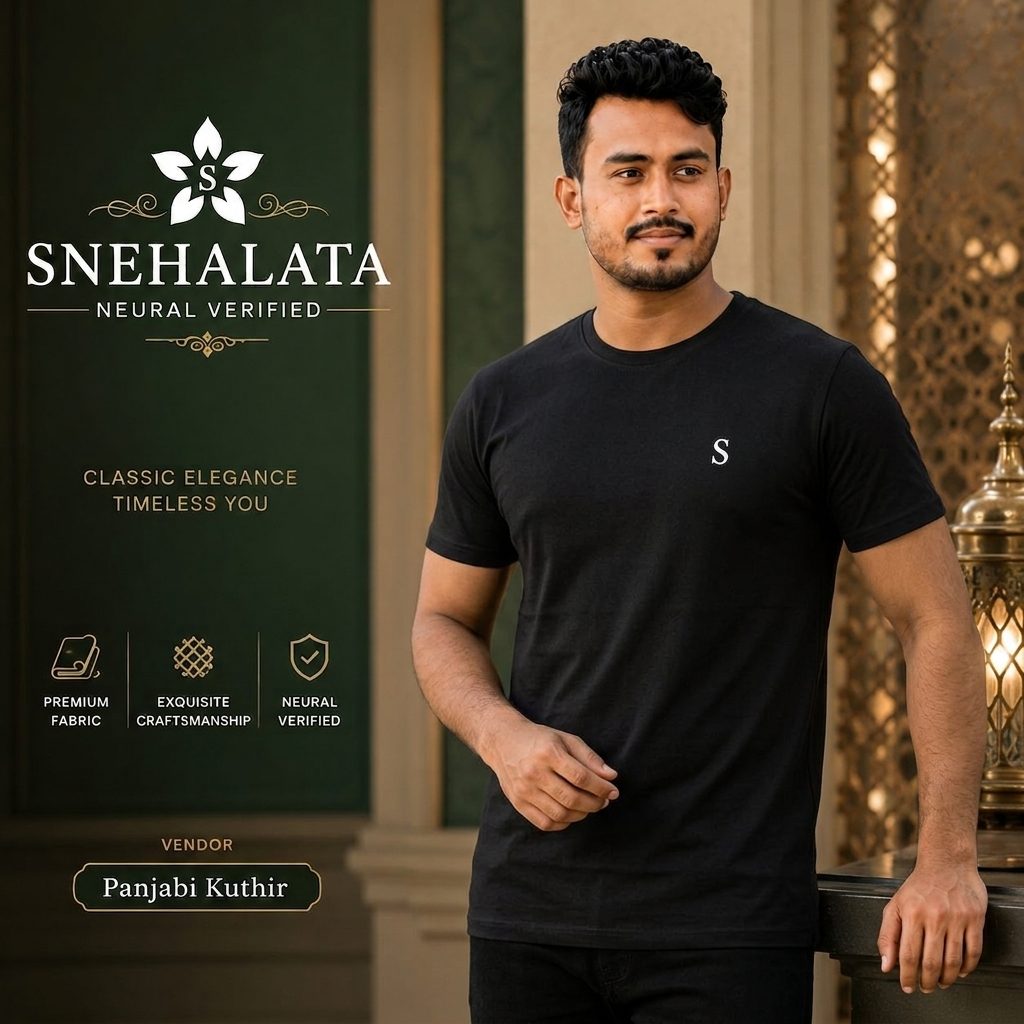 Classic Black Premium T-Shirt by Snehalata
