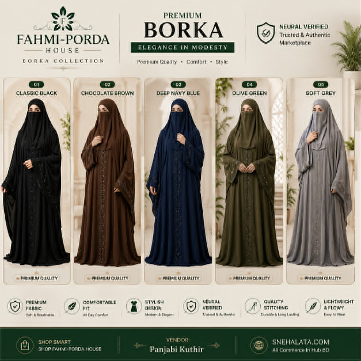 Fahmi-Porda House Premium Elegant Borka Collection